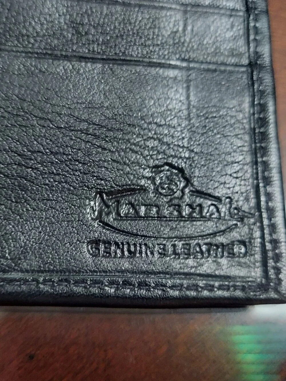 Marshal Genuine Leather Men's Black Bi-Fold Wallet